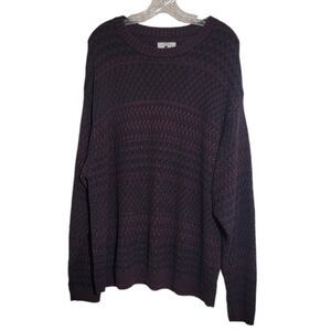 Cutter & Buck men crew neck pull over knit textured long sleeve sweater size 2XB